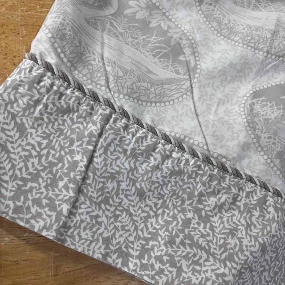 Vtg Bob Timberlake Home Collection Twin Flat Sheet Cotton Swan Nature Beige USA